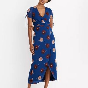 Madewell Maxi Faux-Wrap Floral Dress